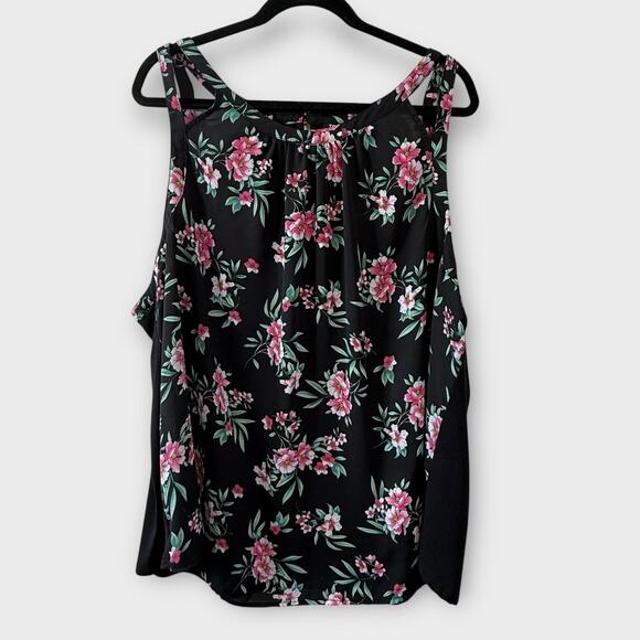 Torrid Georgette with knit back floral print tank top size 3/3X - Picture 3 of 9
